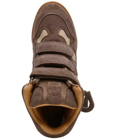 Steve Madden Women's Mavis High-top Lace-up Wedge Sneakers In Brown