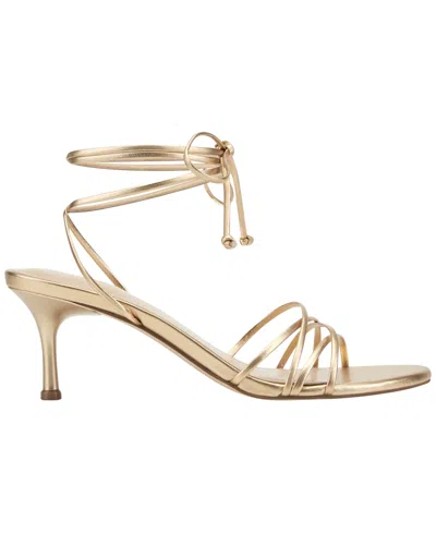 Marc Fisher Ltd Women's Gineva Strappy Leather Dress Sandals In Gold