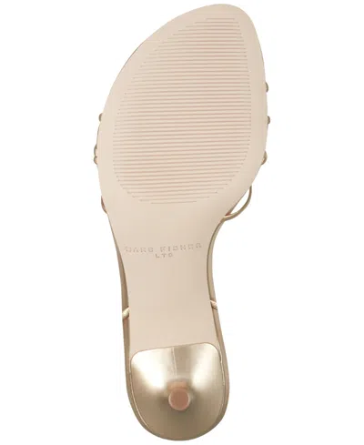 Marc Fisher Ltd Women's Gineva Strappy Leather Dress Sandals In Gold