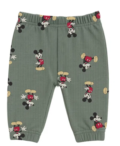 Disney Baby Boys 3-piece Mickey Mouse Bodysuit, Hat And Pants Set In Green