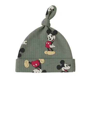 Disney Baby Boys 3-piece Mickey Mouse Bodysuit, Hat And Pants Set In Green