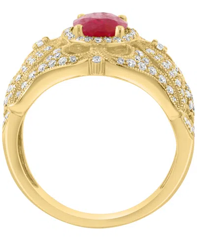 Effy Collection Ruby (2-3/8 Ct. T.w.) & Diamond (3/4 Ct. T.w.) Ring In 14k Yellow Gold In Gold