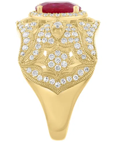 Effy Collection Ruby (2-3/8 Ct. T.w.) & Diamond (3/4 Ct. T.w.) Ring In 14k Yellow Gold In Gold