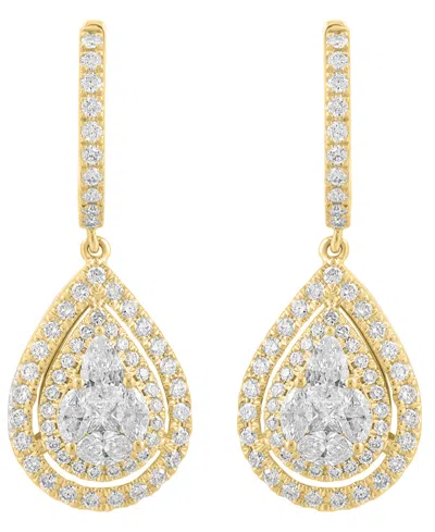 Effy Collection Diamond Drop Earrings (1-1/8 Ct. T.w.) In 14k Yellow Gold In Gold