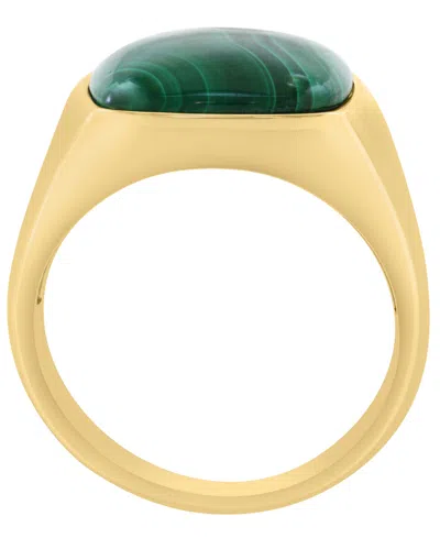 Effy Collection Men's Malachite Ring In Gold Over Silver In Multi