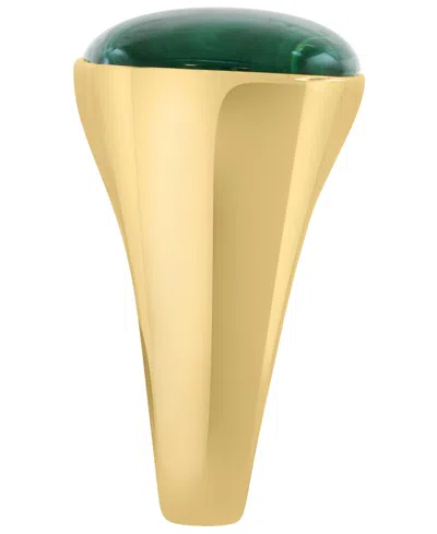 Effy Collection Men's Malachite Ring In Gold Over Silver In Multi
