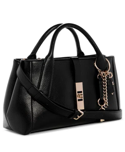 Guess Brooke High Society Medium Satchel Bag In Black