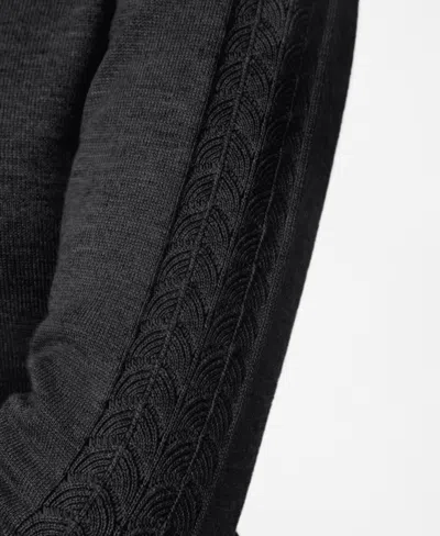 Melissa Paige Women's Pointelle 3/4-sleeve Sweater In Black