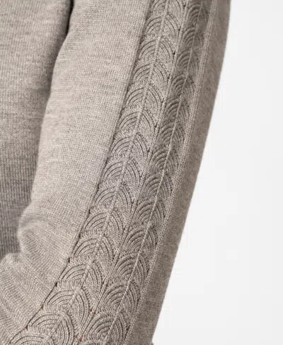 Melissa Paige Women's Pointelle 3/4-sleeve Sweater In Gray