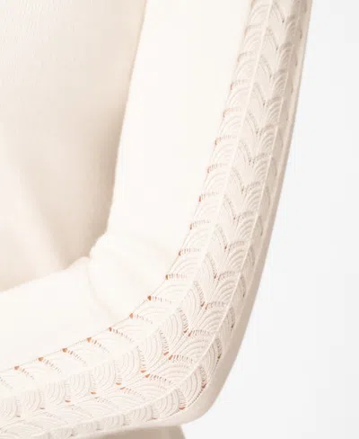 Melissa Paige Women's Pointelle 3/4-sleeve Sweater In White