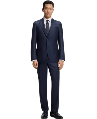 Hugo Boss Slim-fit Shirt In Italian-made Performance-stretch Jersey In White