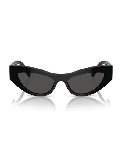 Dolce & Gabbana Logo-embossed Cat-eye Frame Sunglasses In Schwarz