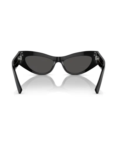 Dolce & Gabbana Logo-embossed Cat-eye Frame Sunglasses In Schwarz