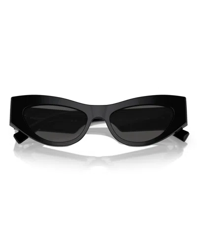 Dolce & Gabbana Logo-embossed Cat-eye Frame Sunglasses In Schwarz