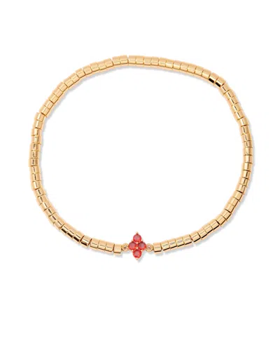Brook & York Brook And York Bella Birthstone Beaded Stretch Bracelet In Gold
