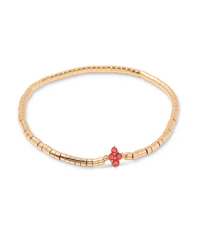 Brook & York Brook And York Bella Birthstone Beaded Stretch Bracelet In Gold