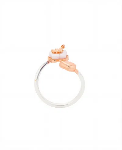 Disney Lilo Stitch Rose Gold Heart Bypass Ring In Multi
