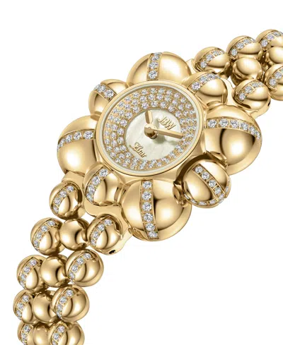 Jbw Women's Atmosphere Crystal Swiss Quartz 18k Gold-plated Stainless Steel Watch, 30mm In Gold