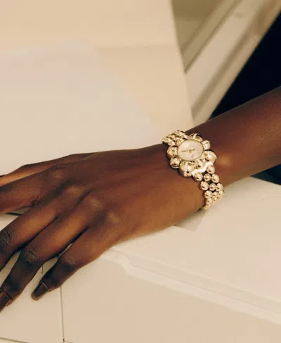 Jbw Women's Atmosphere Crystal Swiss Quartz 18k Gold-plated Stainless Steel Watch, 30mm In Gold