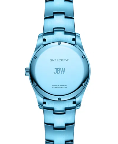 Jbw Women's Reserve Jet Crystal Diamond (0.115 Ct. T.w.) Swiss Multifunction Blue Stainless Steel Watch, In Blue