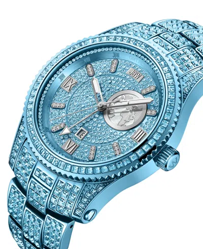 Jbw Women's Reserve Jet Crystal Diamond (0.115 Ct. T.w.) Swiss Multifunction Blue Stainless Steel Watch, In Blue
