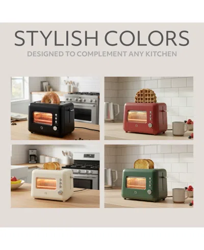 Willow Kitchen 2 Slice Toaster With Window In Black