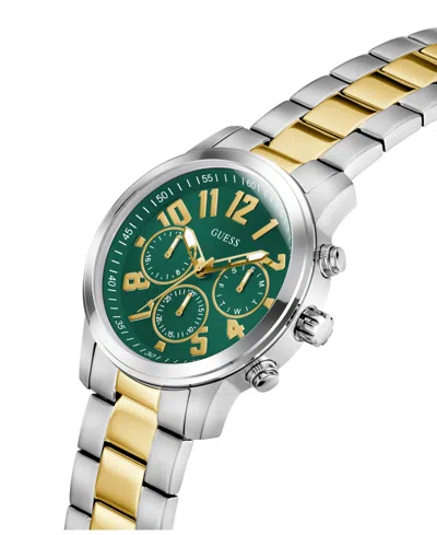 Guess Men's Two-tone Multi-function Watch, 44mm In Gold