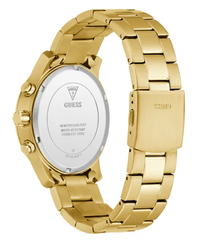 Guess Men's Gold-tone Multi-function Watch, 44mm In Gold