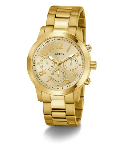 Guess Men's Gold-tone Multi-function Watch, 44mm In Gold