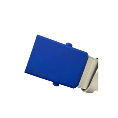 Borbonese White Leather Men Belt In Neutral