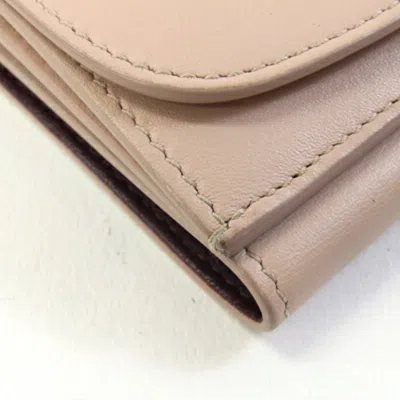Pre-owned Cartier Beige Leather Wallet (tri-fold) () In Sand