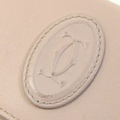 Pre-owned Cartier Beige Leather Wallet (tri-fold) () In Sand