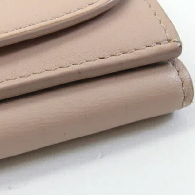Pre-owned Cartier Beige Leather Wallet (tri-fold) () In Sand