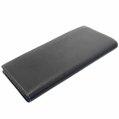 Pre-owned Cartier Dark Brown Leather Long Wallet (bi-fold) ()