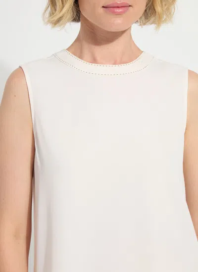 Lyssé Lysse Kavita Contrast Stitch Sleeveless Top In White