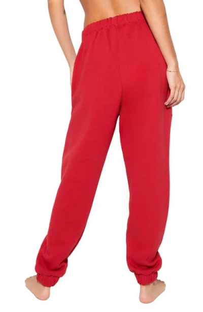 Spiritual Gangster Insignia Portia Cotton Sweatpants In Red