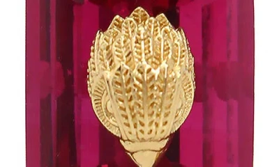 Kurt Geiger London Crystal Emerald Stud Earrings In Pink