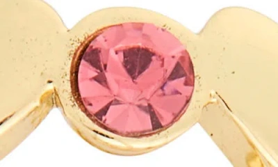 Covet Pack Of 3 Heart Cubic Zirconia Stacking Rings In Multi