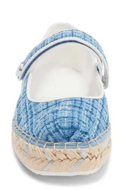 Karl Lagerfeld Paris Mikai Mary Jane Espadrille Flat In Blue