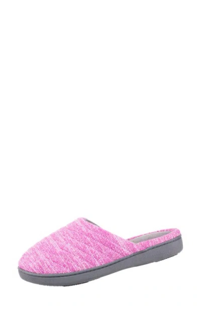 Isotoner Andrea Space Knit Slipper In Pink