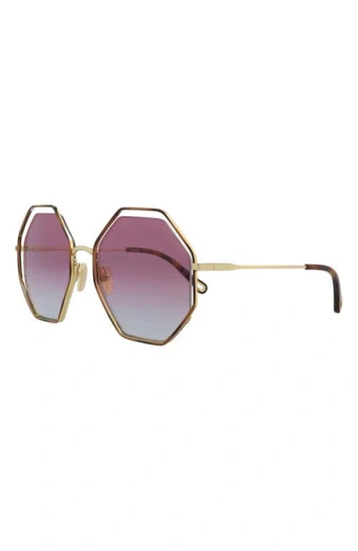 Chloé 58mm Gradient Octagon Sunglasses In Multi