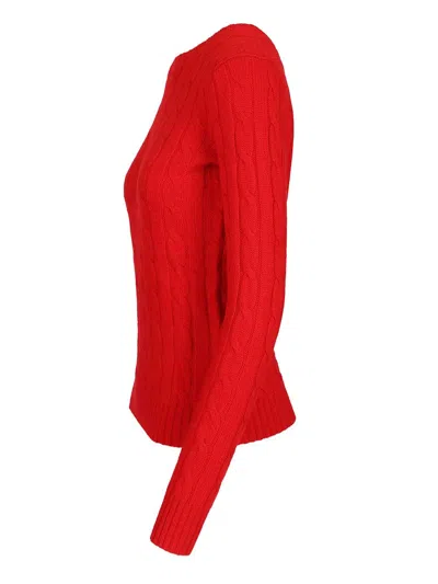 Polo Ralph Lauren Cable-knit Cashmere Sweater Knitwear Red In Red