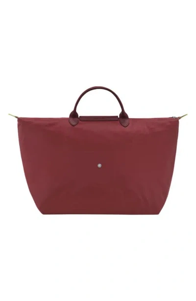 Longchamp Large Le Pilage Travel Bag In Red