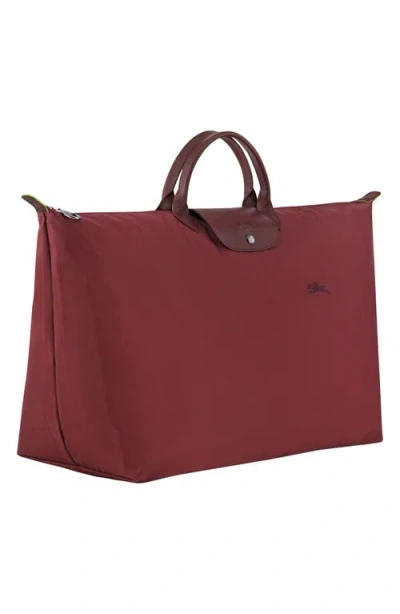 Longchamp Large Le Pilage Travel Bag In Red