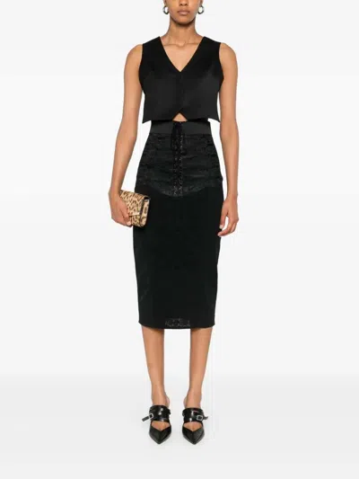 Dolce & Gabbana Midi Skirt In Black
