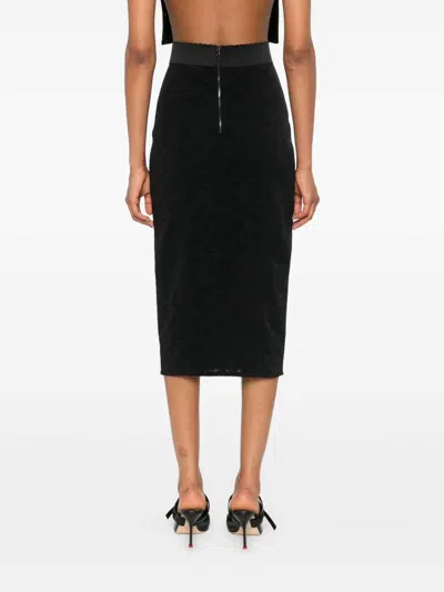 Dolce & Gabbana Midi Skirt In Black