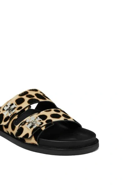 Tory Burch T-lock Genuine Calf Hair Sport Slide Sandal In Animal Print