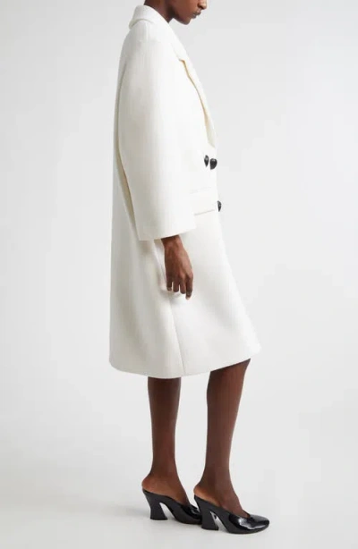 Givenchy Oversized Wool Coat In White