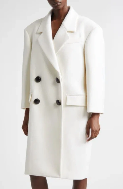 Givenchy Oversized Wool Coat In White