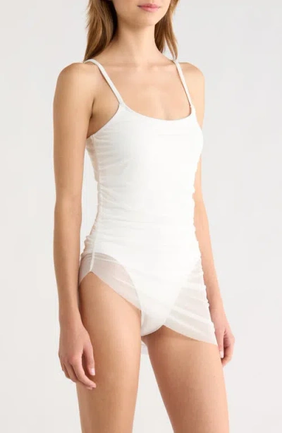 Hutch Amaris One-piece Overlay Swimsuit In White